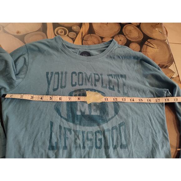 Life is Good long sleeve t-shirt tee classic fit You Complete Me Football blue - Picture 8 of 10